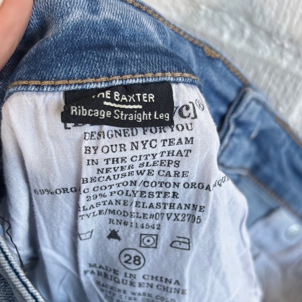 Blank NYC The Baxter Ribcage Straight Leg Distressed Blue Jeans sz 28 - Picture 8 of 8